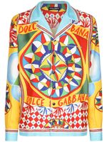 Dolce & Gabbana Carretto twill silk shirt - Jaune