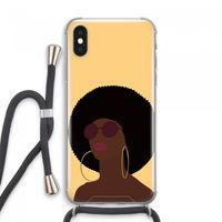 Golden hour: iPhone XS Max Transparant Hoesje met koord