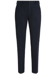 Zegna pantalon chino à taille mi-haute - Bleu