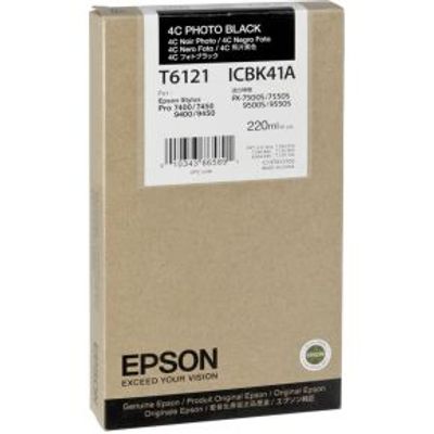 Epson inktpatroon foto zwart T 612 220 ml T 6121