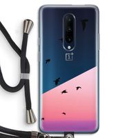 Fly away: OnePlus 7 Pro Transparant Hoesje met koord