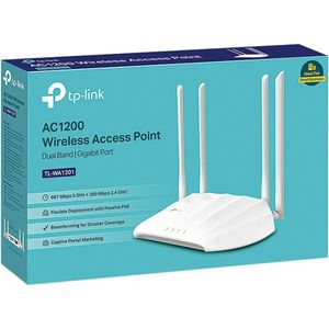 TP-Link TL-WA1201 draadloos toegangspunt (WAP) 867 Mbit/s Wit Power over Ethernet (PoE)