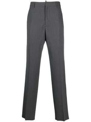 DSQUARED2 pantalon de costume à plaque logo - Gris