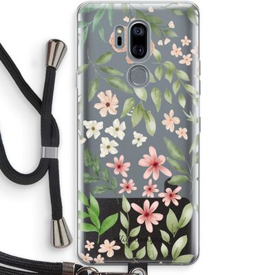 Botanical sweet flower heaven: LG G7 Thinq Transparant Hoesje met koord