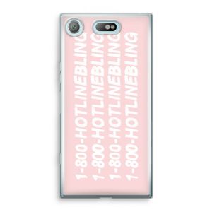 Hotline bling pink: Sony Xperia XZ1 Compact Transparant Hoesje