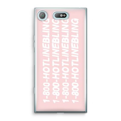 Hotline bling pink: Sony Xperia XZ1 Compact Transparant Hoesje