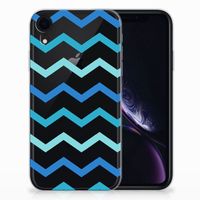 Apple iPhone Xr TPU bumper Zigzag Blauw