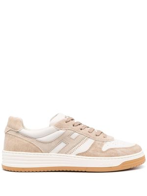 Hogan baskets en daim à empiècements - Tons neutres