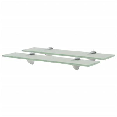 Schappen zwevend 2 st 50x20 cm 8 mm glas