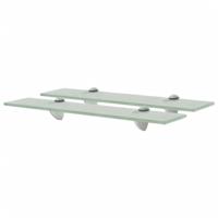 Schappen zwevend 2 st 50x20 cm 8 mm glas