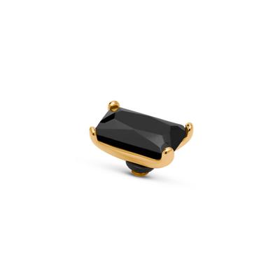 Melano Twisted Baguette Steentje Black Goud