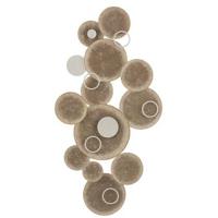 J-Line Wanddeco Cirkels Metaal Bruin|Wit J-Line Wanddeco Cirkels Metaal Bruin|Wit