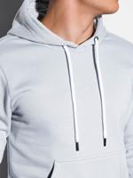 Ombre - heren hoodie silver - basic - B979 - thumbnail