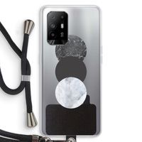Marmeren cirkels: Oppo A95 5G Transparant Hoesje met koord