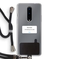 Reminder: OnePlus 8 Transparant Hoesje met koord
