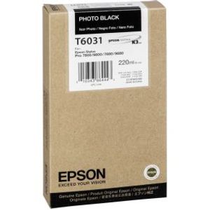 Epson inktpatroon foto zwart T 603 220 ml T 6031