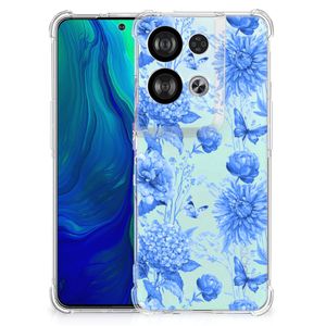 Case voor OPPO Reno8 Flowers Blue