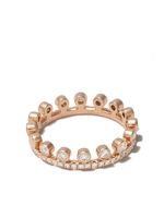 DE BEERS bague Dewdrop en or rose 18ct pavée de diamants