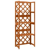 VidaXL Latwerk met schappen 55x30x140 cm massief vurenhout
