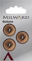 Milward Houten Knoop 17mm (3 stuks)