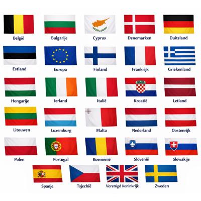EU vlaggen pakket - 28 vlaggen - polyester - landen - Europese Unie - 90 x 150 cm