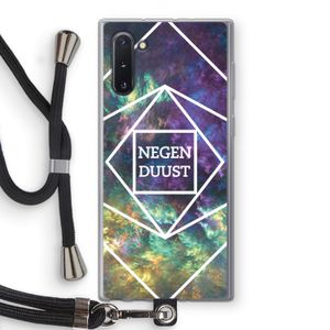 Negenduust ruimte: Samsung Galaxy Note 10 Transparant Hoesje met koord
