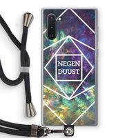 Negenduust ruimte: Samsung Galaxy Note 10 Transparant Hoesje met koord