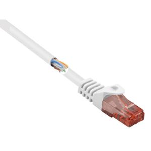 Renkforce RF-5044028 RJ45 Netwerkkabel, patchkabel CAT 6 U/UTP 5.00 m Wit Snagless, Halogeenvrij 1 stuk(s)