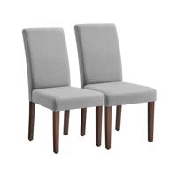 Eetkamerstoel met hoge rugleuning en kussen, duifgrijs