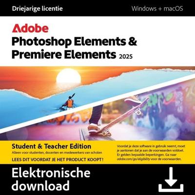 Adobe Photoshop & Premiere Elements 2025 Student/Teacher - digitale licentie