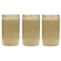 Grafkaars/gedenklicht - 3x - wit - 6 x 10 cm - 3 dagen brandtijd