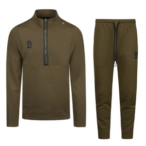 Robey - Off Pitch Cotton Half-Zip Trainingspak - Olive