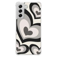 Samsung Galaxy S21 FE shockproof hoesje - Hart swirl zwart