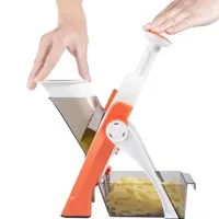 SliceMaster Instelbare Groentesnijder - Handmatige Dicer met Roestvrijstalen Mes - Efficiënt & Energiezuinig Keukenhulpmiddel