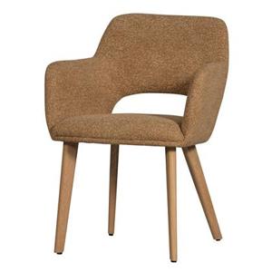 WOOOD Murat Eetkamerstoelen Houten Naturel Poot - Geel - Set van 2