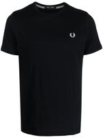 Fred Perry t-shirt en coton à logo brodé - Bleu