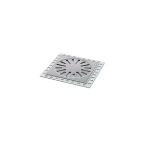 Renovatievloerput Rooster Aquaberg Met 1 Aansluiting 14.6x14.6x1 cm RVS Aquaberg