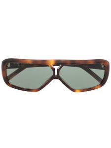 Saint Laurent Eyewear lunettes de soleil à effet écaille de tortue - Marron