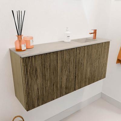 Toiletmeubel Mondiaz Joya Dlux | 90 cm | Meubelkleur Dusk | Faye wastafel Opalo Wasbak Rechts | 1 kraangat