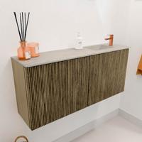 Toiletmeubel Mondiaz Joya Dlux | 90 cm | Meubelkleur Dusk | Faye wastafel Opalo Wasbak Rechts | 1 kraangat