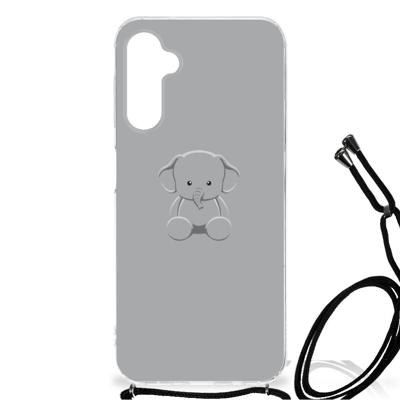 Samsung Galaxy A14 5G Stevig | Bumper Hoesje | Grijs Baby Olifant Samsung Galaxy A14 5G Stevig | Bumper Hoesje | Grijs Baby Olifant