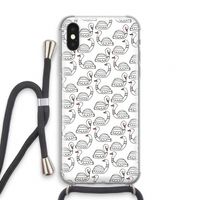 Zwanen: iPhone XS Transparant Hoesje met koord