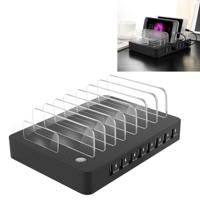 Multifunctionele 50W DC5V/10A (Max) Output (Low-Power) 8 poorten USB afneembare Charging Station Smart lader voor iPad Tablets iPhone Galaxy Huaw
