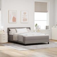 Boxspringbed met matras - taupe, 140 x 200 cm, stof