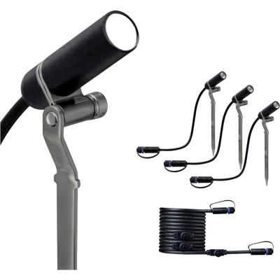Paulmann Plantini 94156 Verlichtingssysteem Plug&Shine LED-tuinspot uitbreidingsset Set van 3 stuks LED 7.5 W Warmwit Antraciet