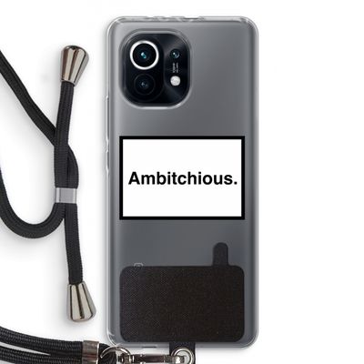 Ambitchious: Xiaomi Mi 11 Transparant Hoesje met koord