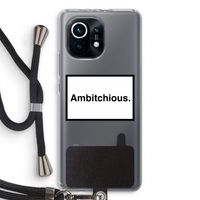 Ambitchious: Xiaomi Mi 11 Transparant Hoesje met koord
