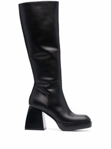 Nodaleto bottes 80 mm à talon épais - Noir