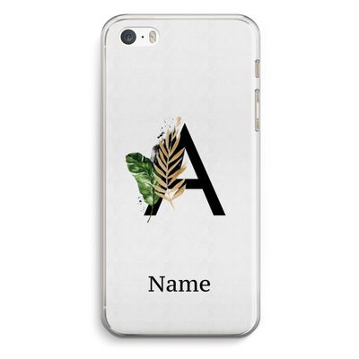 Charcoal Flora: iPhone 5 / 5S / SE Transparant Hoesje Charcoal Flora: iPhone 5 / 5S / SE Transparant Hoesje