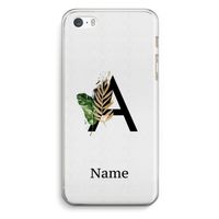 Charcoal Flora: iPhone 5 / 5S / SE Transparant Hoesje